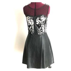 Cow Print Faux Leather Dress